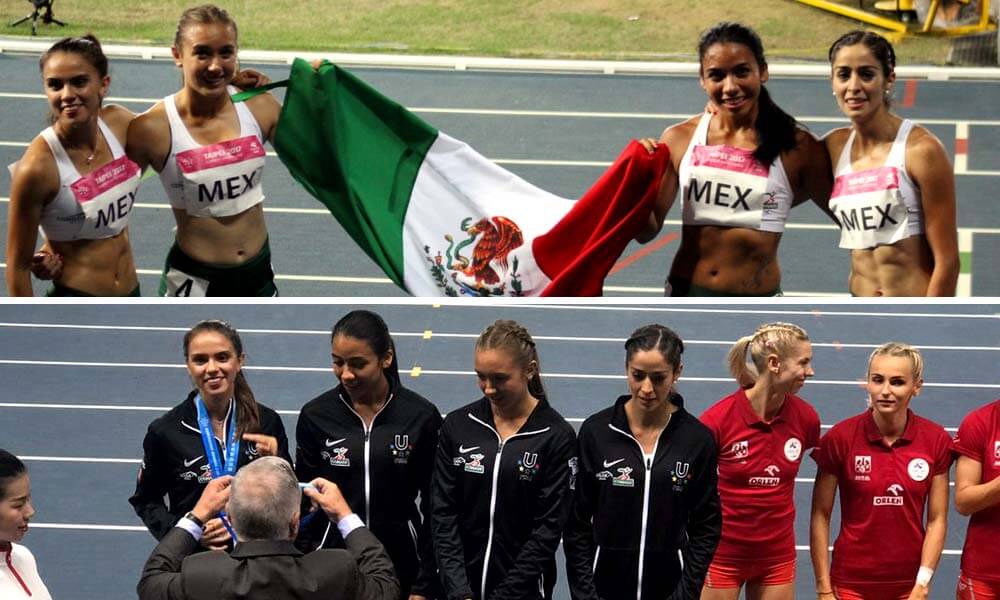 Natalie Brito, Dania Aguilón, Paola Morán e Iza Daniela Flores Medallas en Atletismo para México